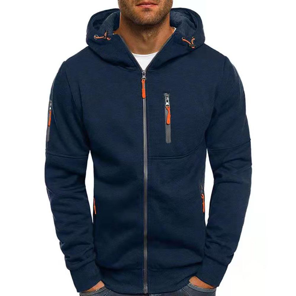 Herren Kapuzen-Sweatjacke mit Reißverschluss - Atmungsaktiv und Bequem