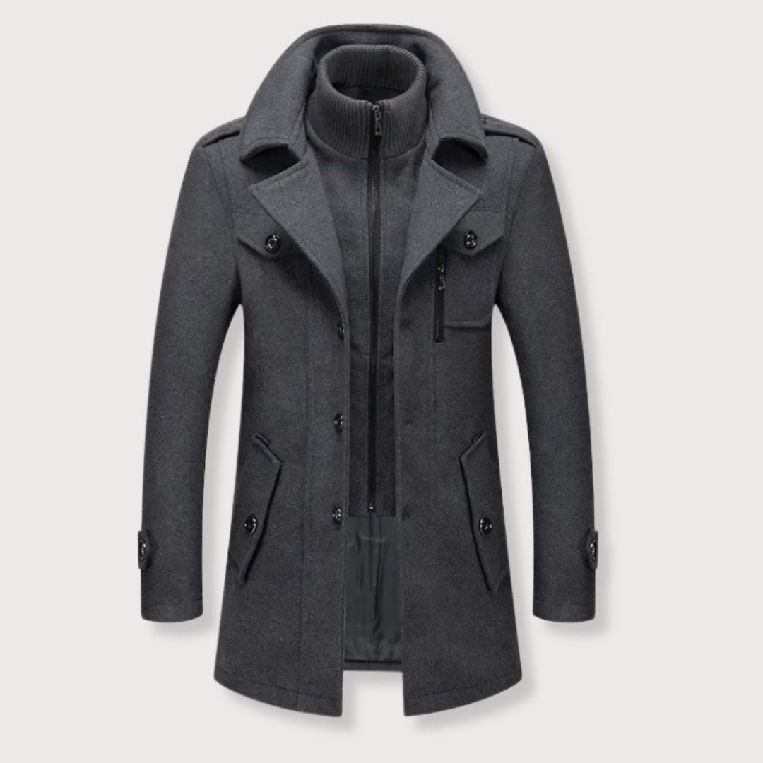 Eleganter Herren Wollmantel für Herbst & Winter