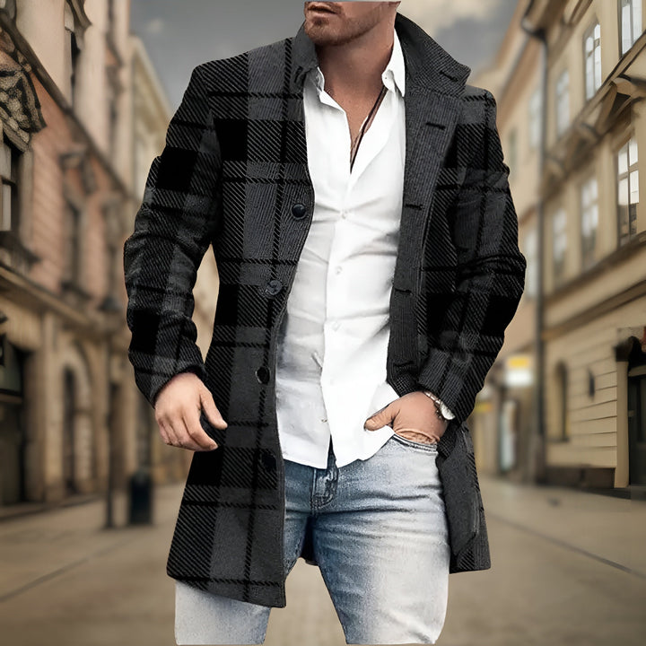 Eleganter Herren Herbstmantel - Wasserabweisend und Gefüttert