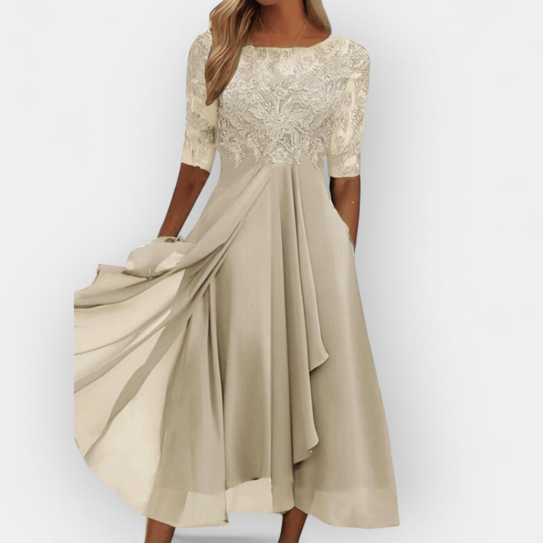 Elegantes Damen Midi-Kleid mit femininer Silhouette - Vielseitig und zeitlos