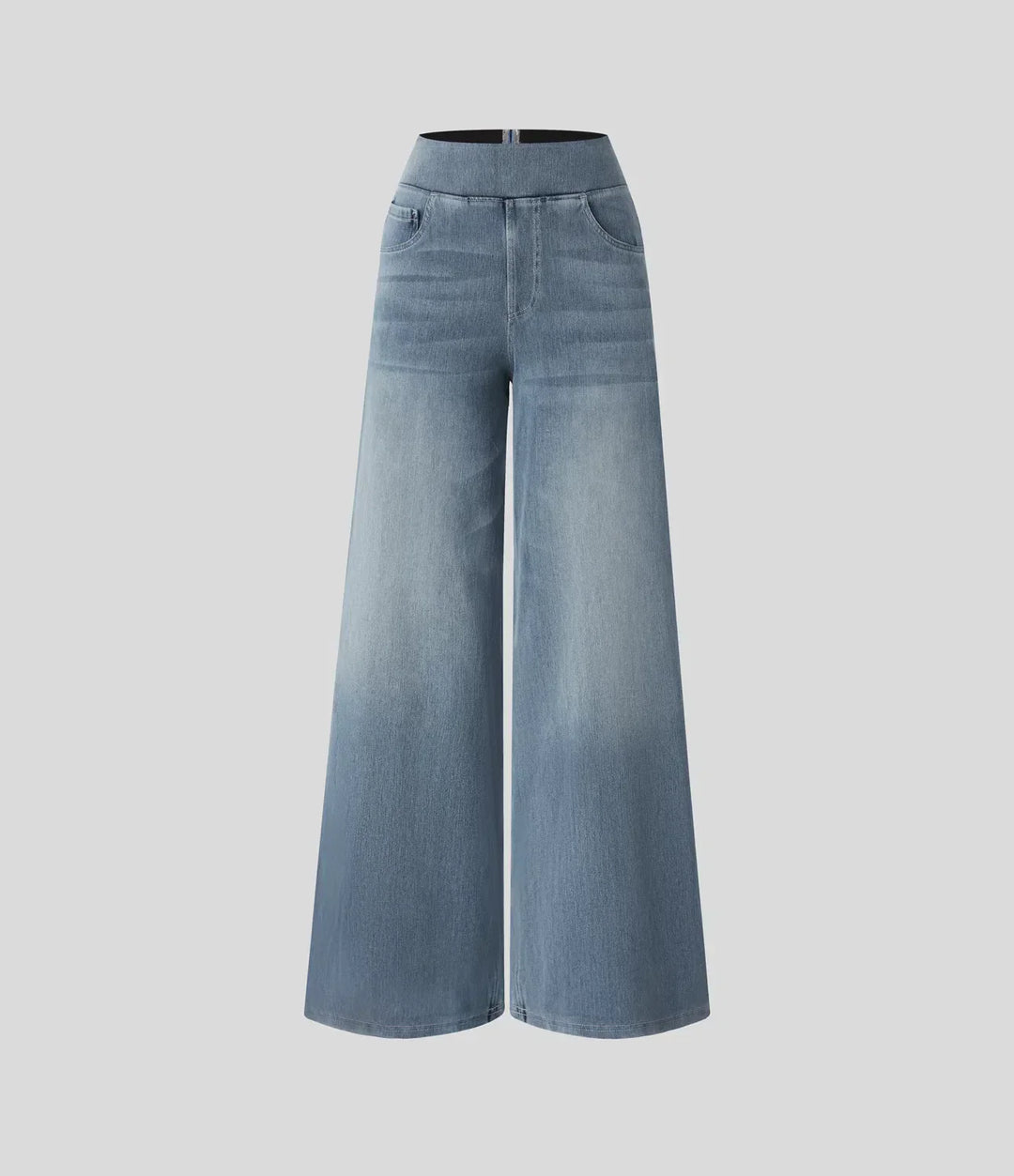 Elastische Jeans Hose mit hoher Taille für Damen