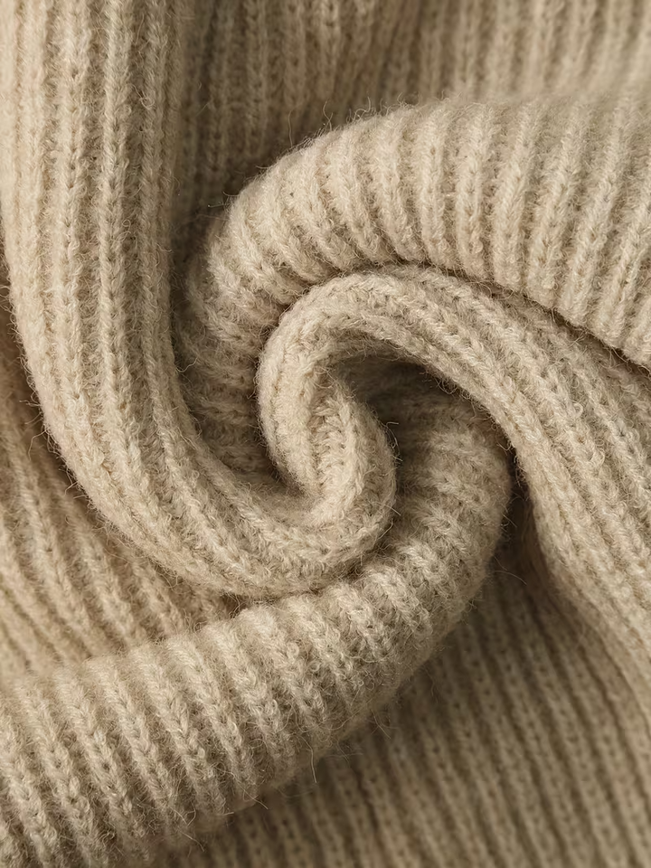 Weiches Gestricktes Pullover-Kleid mit Knöpfen für Damen