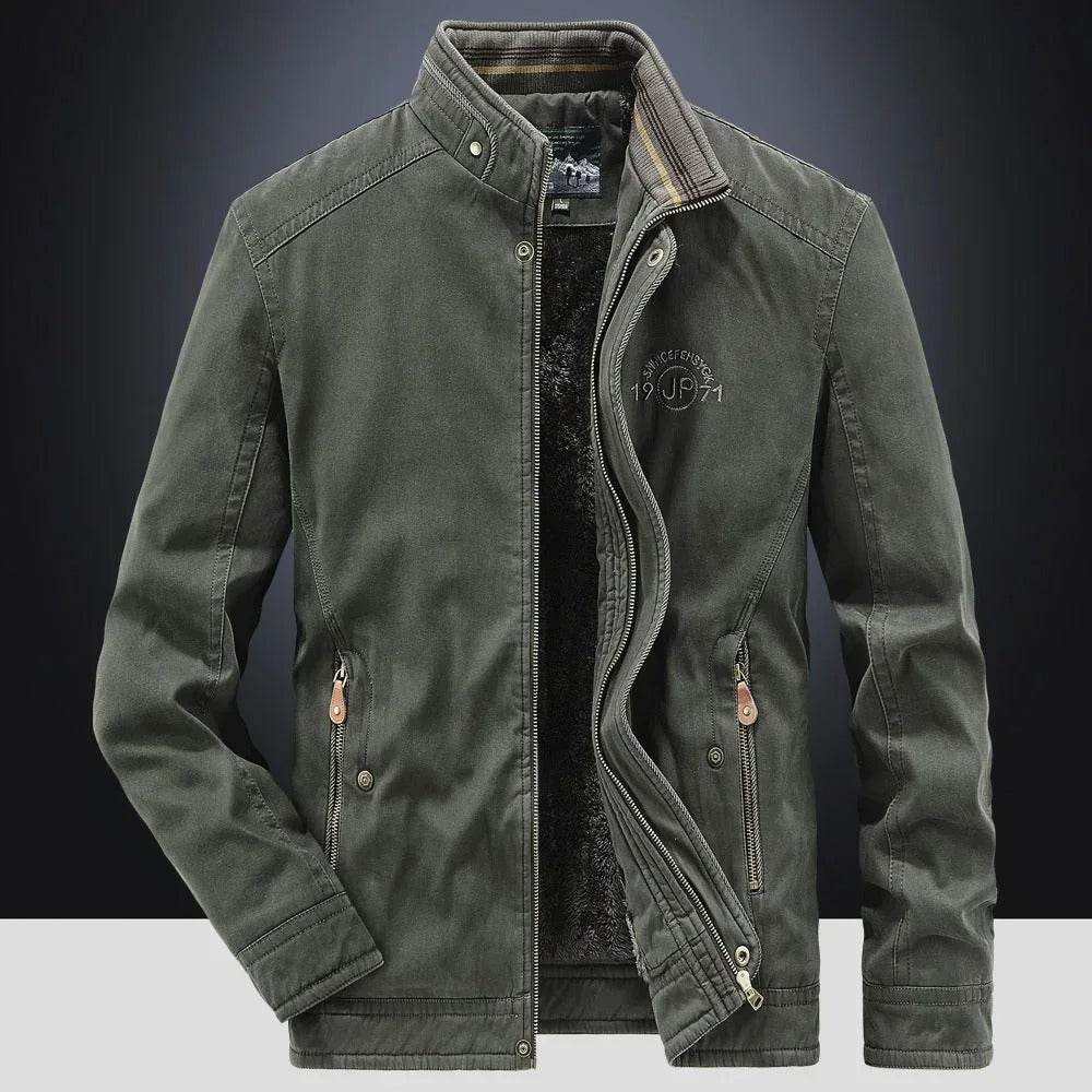 Elegante Baumwolle Bomberjacke Herren