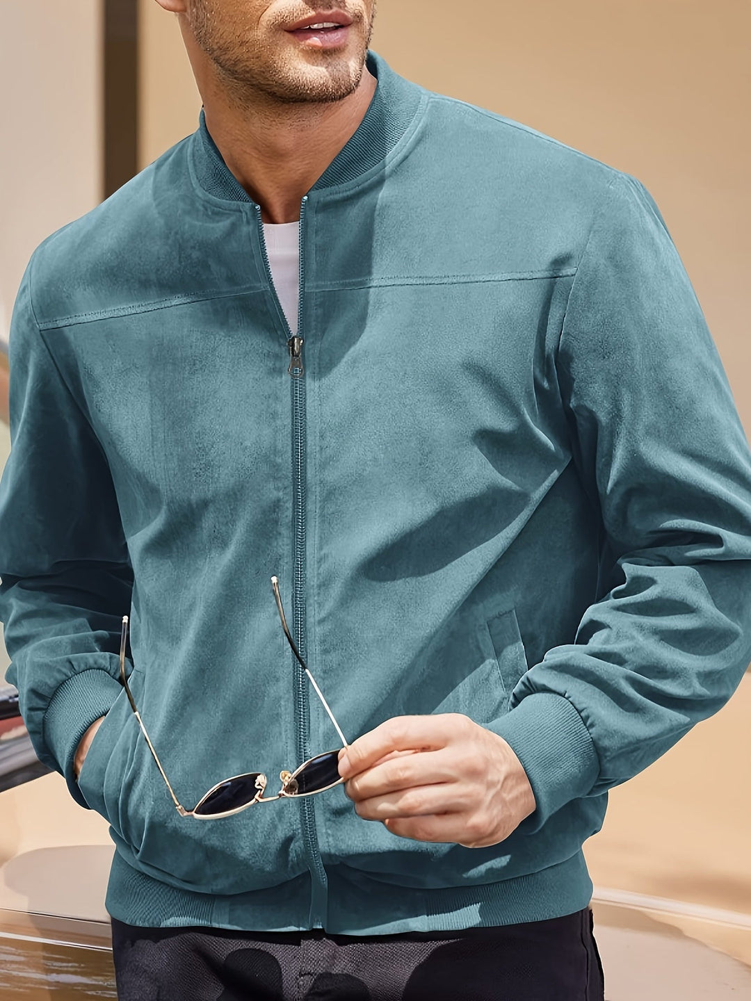 Vintage Wildleder-Optik Herren Jacke