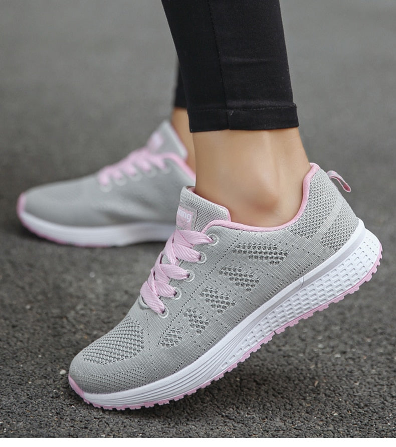 Ergonomische Damen Freizeitschuhe - Leichte Sneaker mit Atmungsaktivem Material