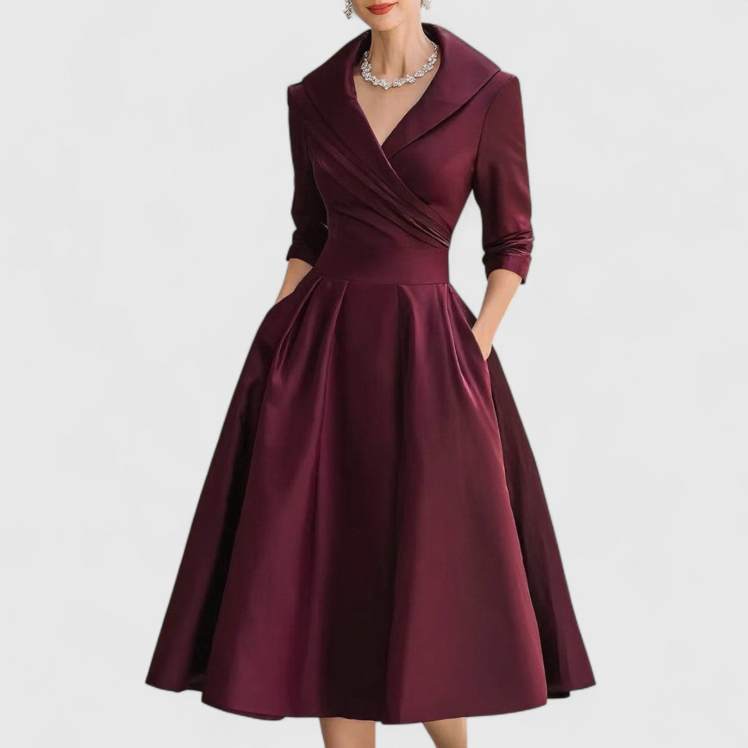 Elegantes Midi-Kleid mit dezenten Glanz für Damen