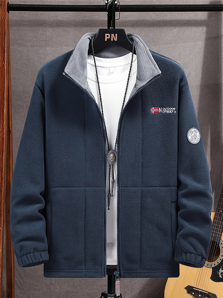 Warme Outdoor Herren Jacke mit Reißverschluss