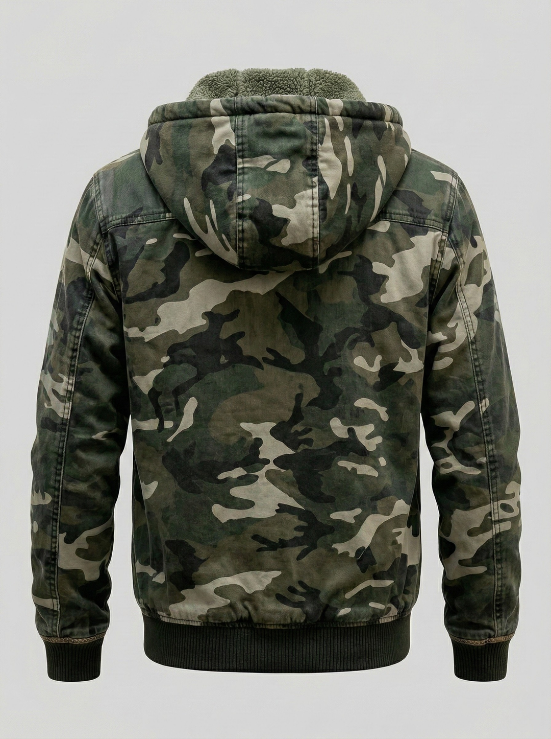 Gefütterte Tarnmuster Outdoor Jacke Herren