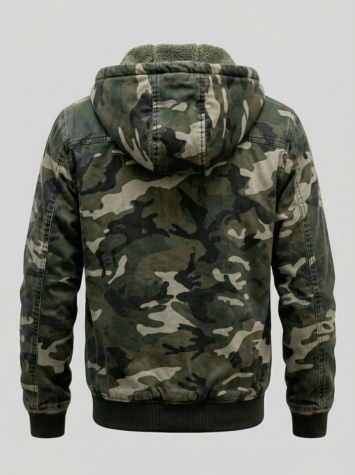 Gefütterte Tarnmuster Outdoor Jacke Herren