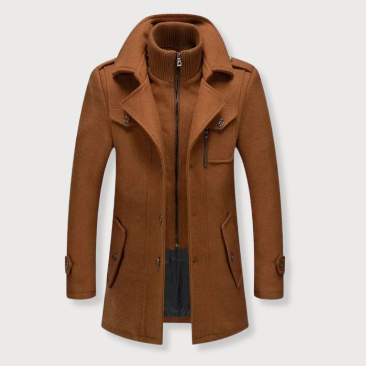 Eleganter Herren Wollmantel für Herbst & Winter