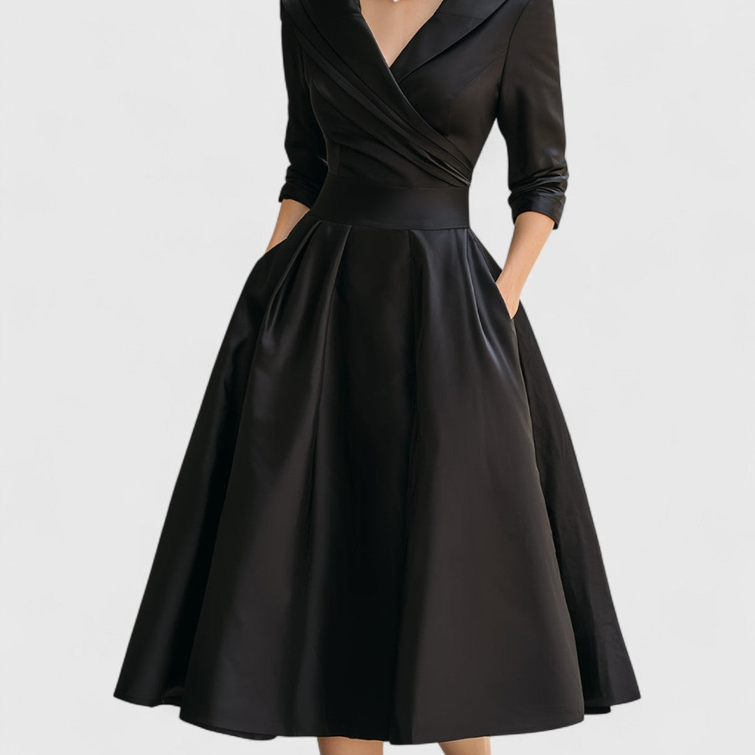 Elegantes Midi-Kleid mit dezenten Glanz für Damen