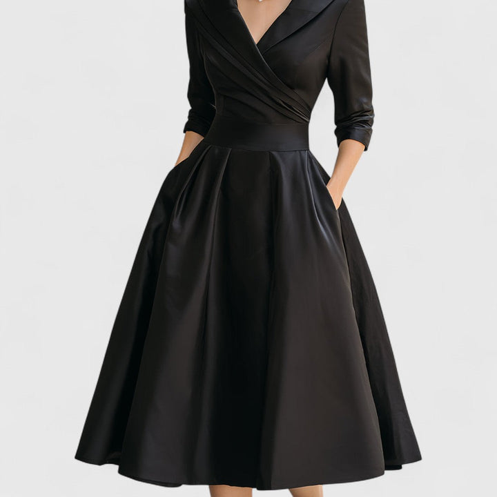 Elegantes Midi-Kleid mit dezenten Glanz für Damen