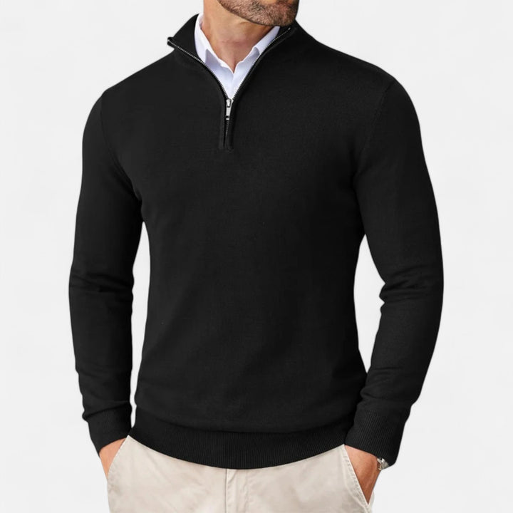 Leichter Slim-Fit Herren Pullover mit Reißverschluss