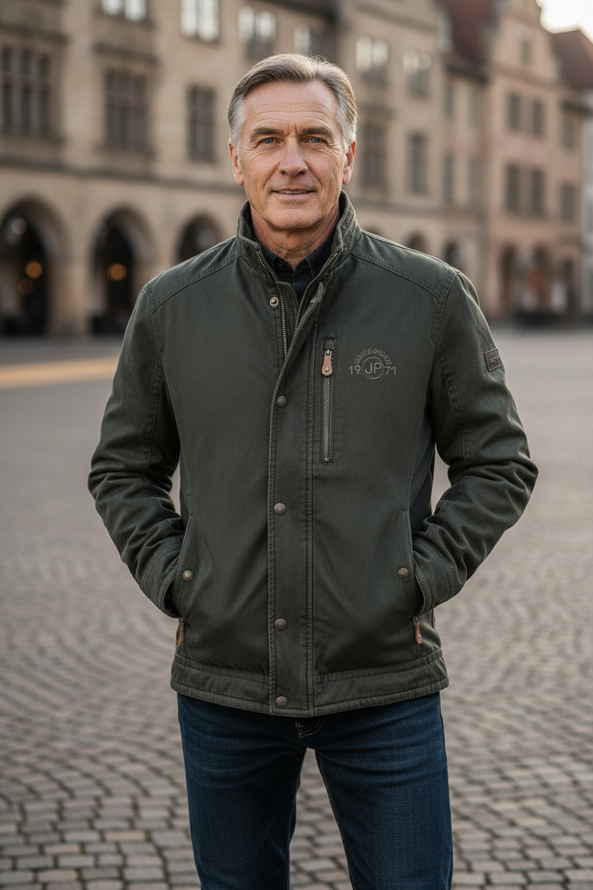 Elegante Baumwolle Bomberjacke Herren