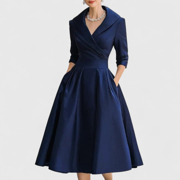 Elegantes Midi-Kleid mit dezenten Glanz für Damen