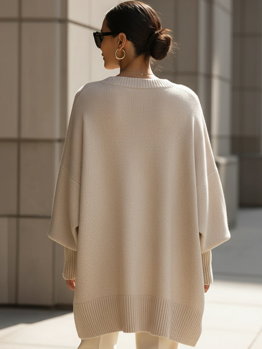 Oversized Damen Pullover - Gemütlich & Elegant für Freizeit und Zuhause