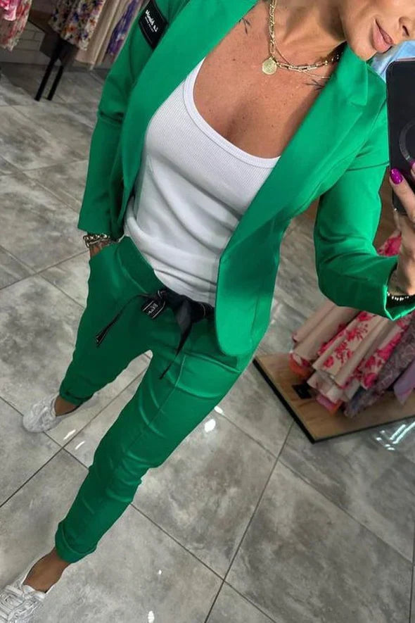 Entspanntes Zweiteiliges Set Damen Zweiteiler