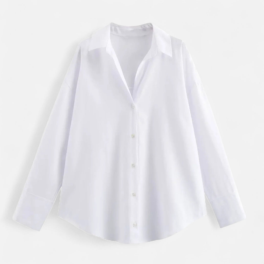 Elegante Klassische Damen Bluse mit Langarm und Revers