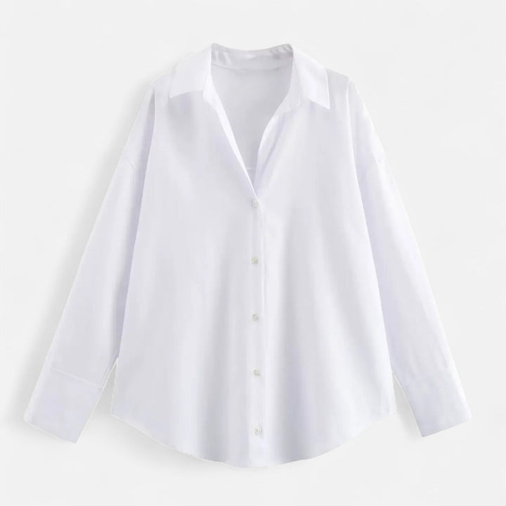 Elegante Klassische Damen Bluse mit Langarm und Revers