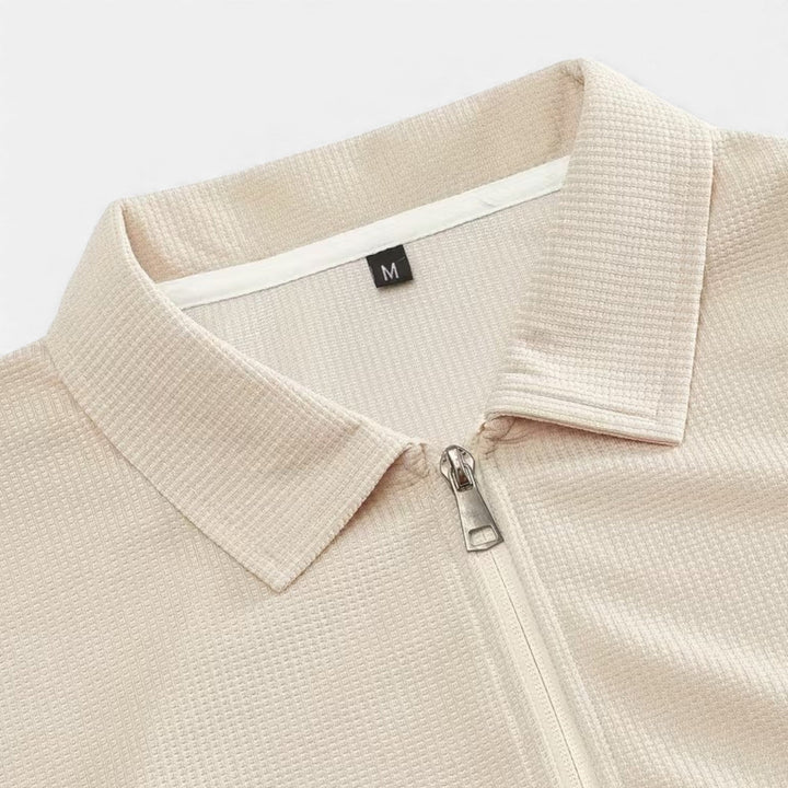 Zweiteiliges Waffel-Strick Herren Freizeitoutfit