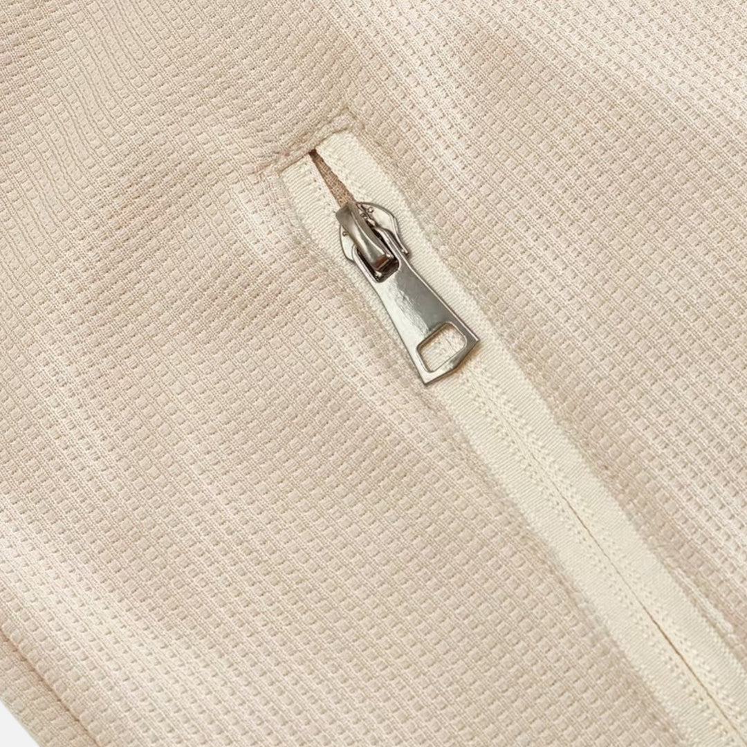 Zweiteiliges Waffel-Strick Herren Freizeitoutfit