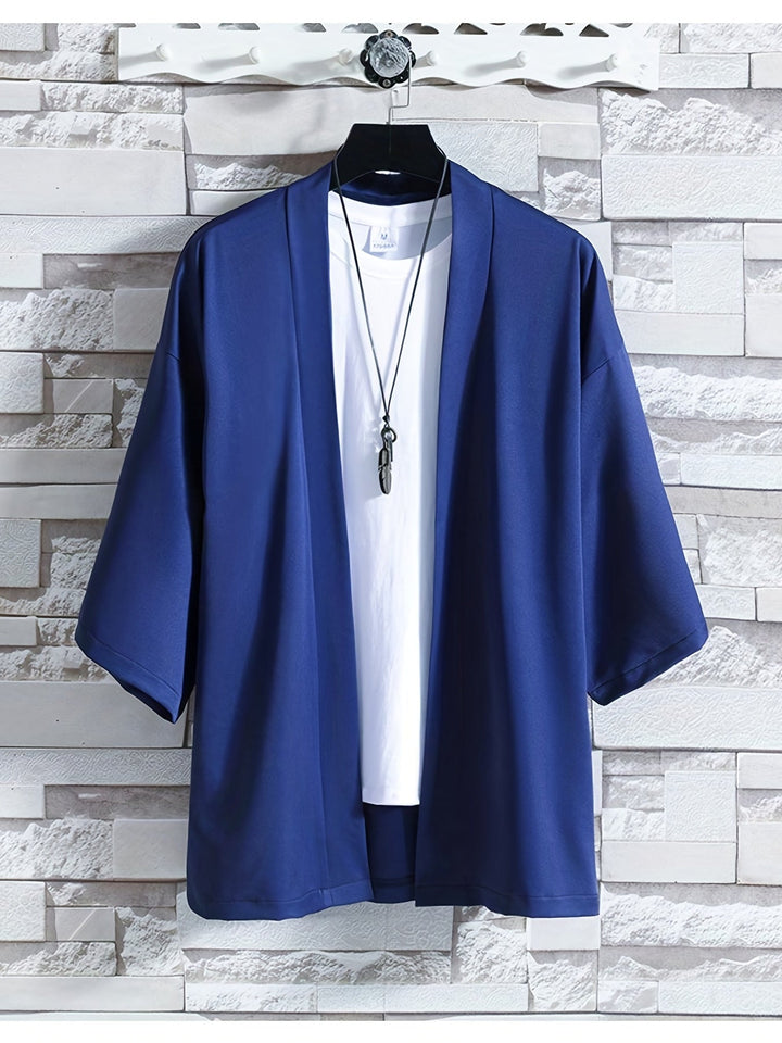 Traditioneller Herren Kimono im japanischen Stil - Elegante offene Jacke