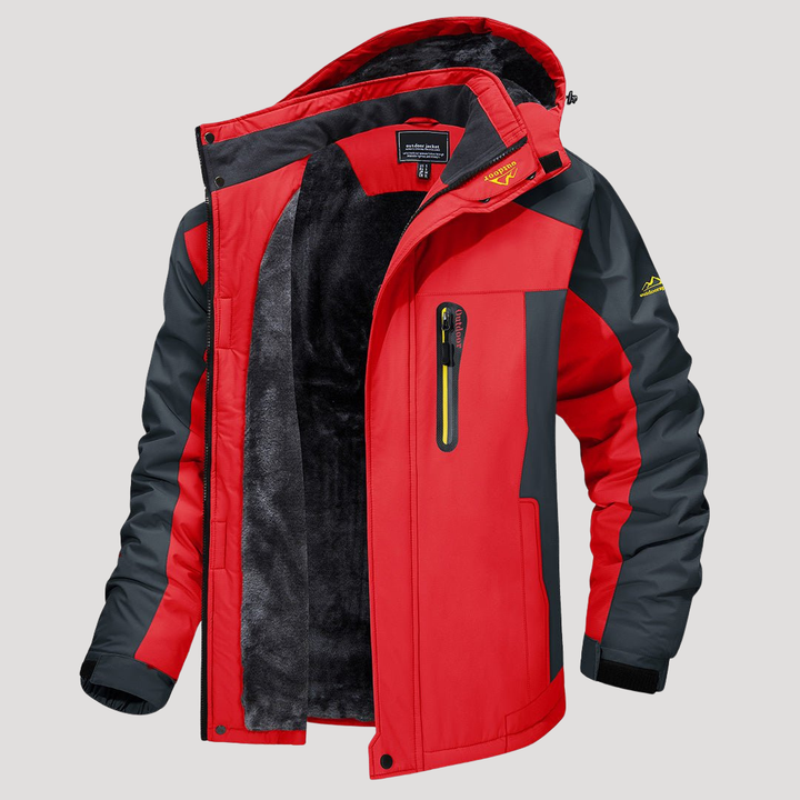 Windbreaker Herren Wasserdichte Outdoor Jacke - Winddicht mit Abnehmbarer Kapuze