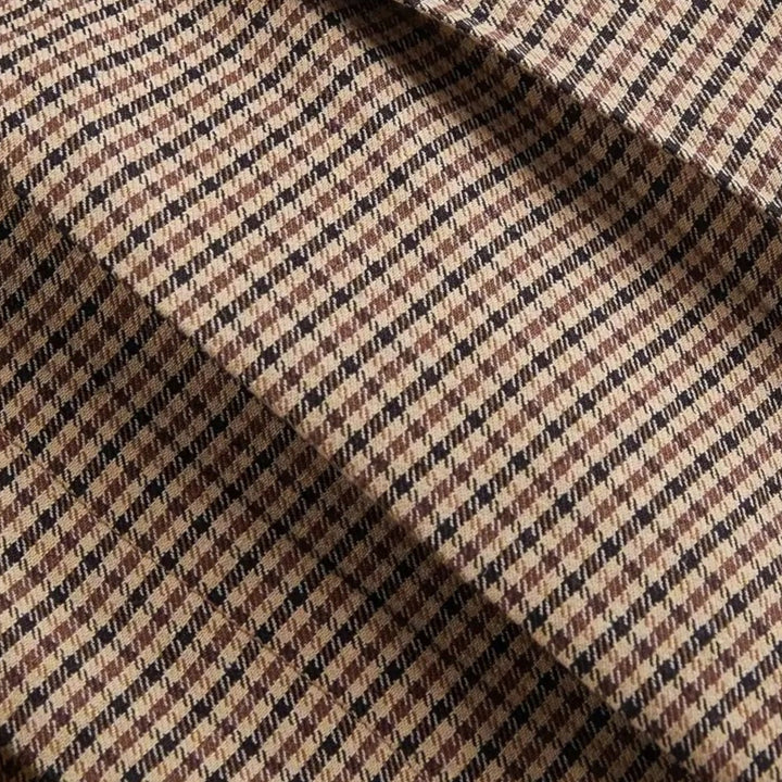 Karierte Hochbund Wide-Leg Damen Hose