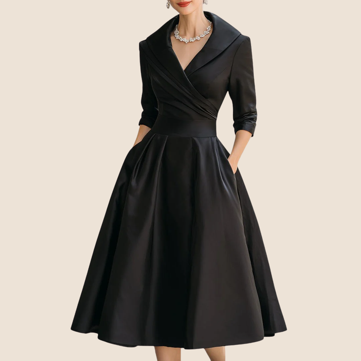 Elegantes Midi-Kleid mit dezenten Glanz für Damen
