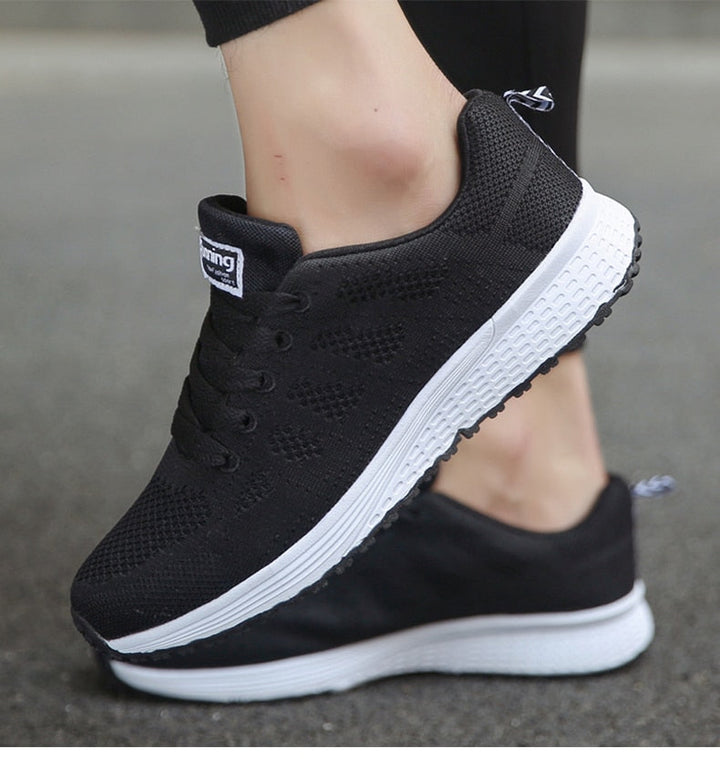 Ergonomische Damen Freizeitschuhe - Leichte Sneaker mit Atmungsaktivem Material