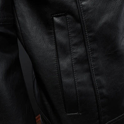 Premium Leder Herren Motorradjacke im Moto-Stil