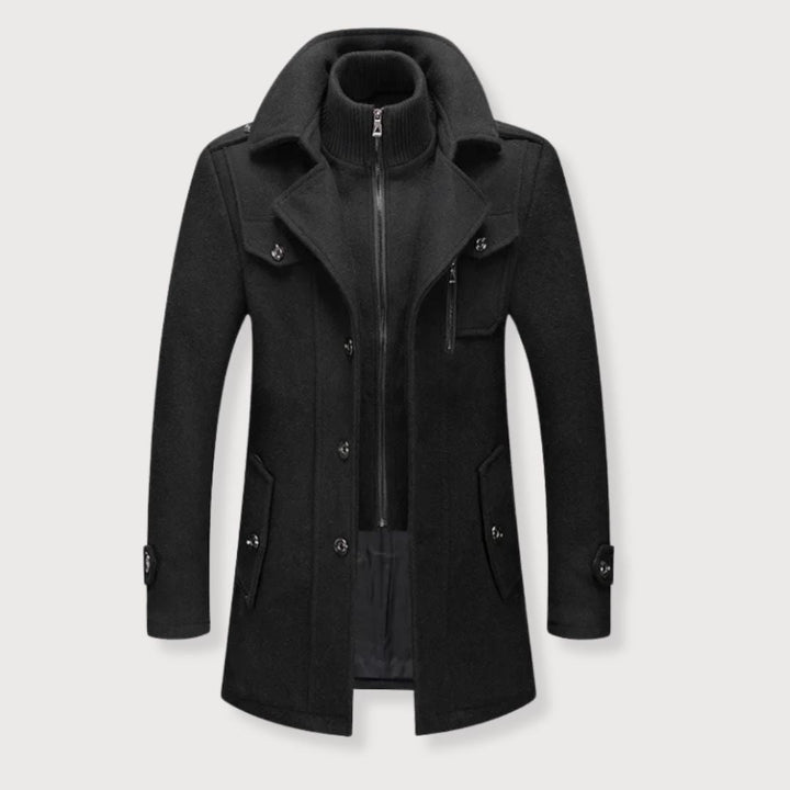 Eleganter Herren Wollmantel für Herbst & Winter