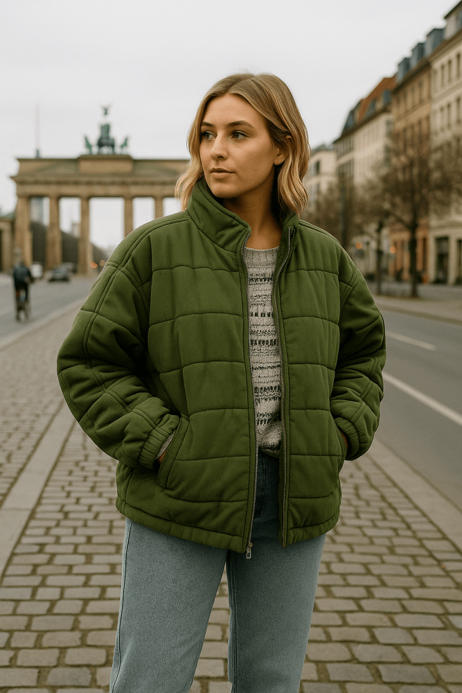 Damen Elegante Steppjacke Oversize - Leicht und Warmgefüttert
