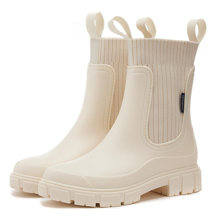 Wasserdichte Damen Regenstiefel mit rutschfester Sohle - Chelsea Boot Stil