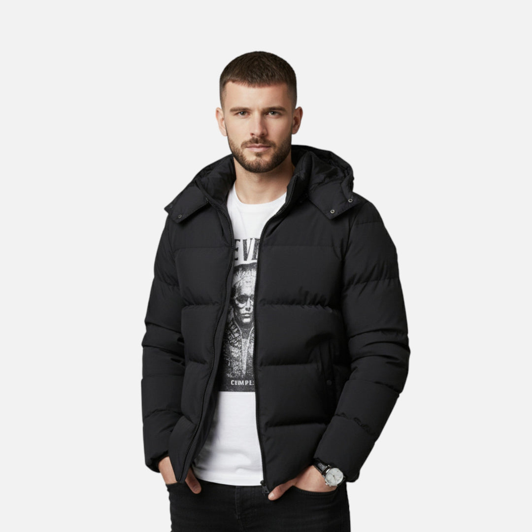 Warme Gesteppte Herren Daunenjacke mit Kapuze für den Winter