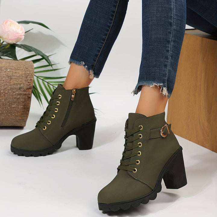 Elegante Damen Stiefeletten mit Blockabsatz - Vielseitige Ankle Boots