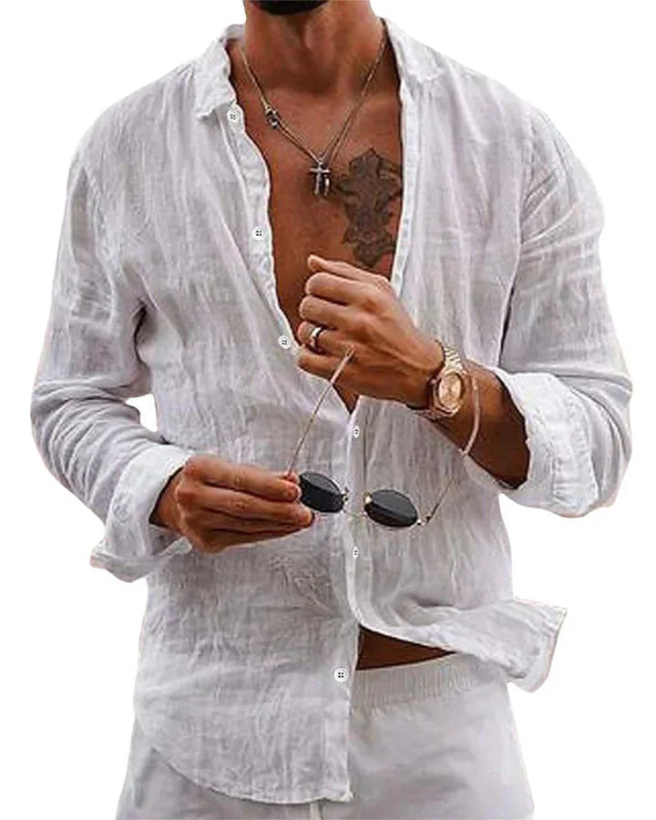 Hochwertiges Herren Leinenhemd