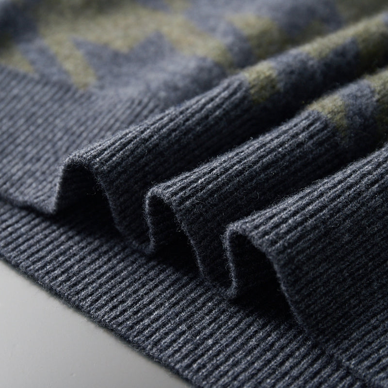 Eleganter Hahnentritt Herren Pullover