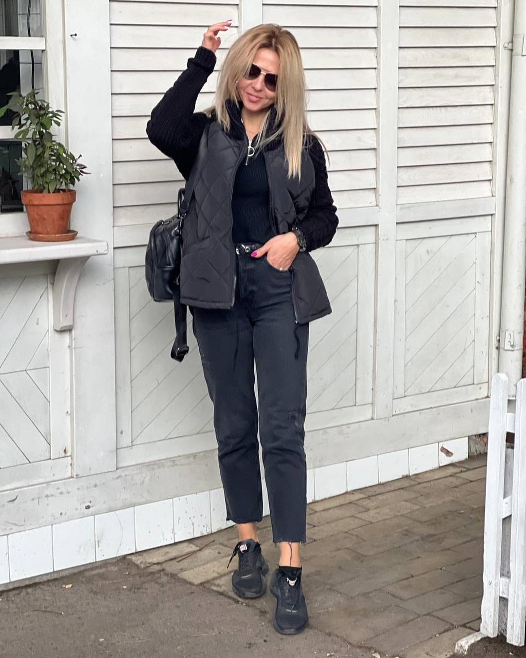 Damen Strickjacke mit Patchwork-Design - Leichte Winterjacke