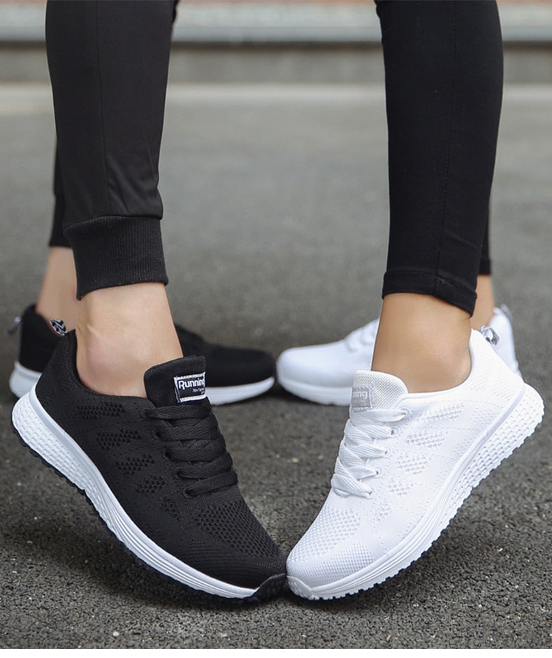 Ergonomische Damen Freizeitschuhe - Leichte Sneaker mit Atmungsaktivem Material