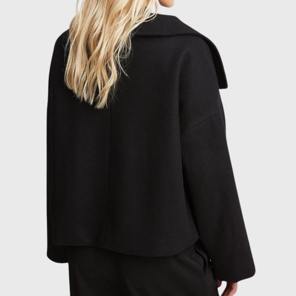 Warmer Damen Kurzmantel - Doppelreihig und Leicht Gefüttert