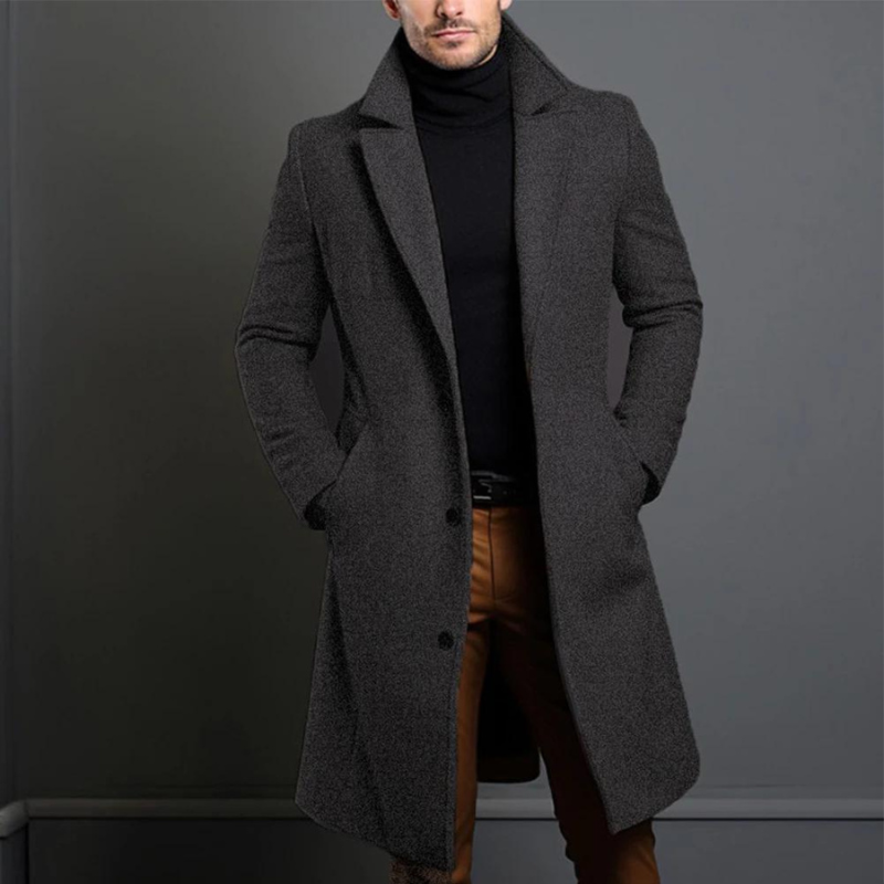 Herren Wollmantel Elegant - Zeitloser Wintermantel aus Hochwertiger Wolle