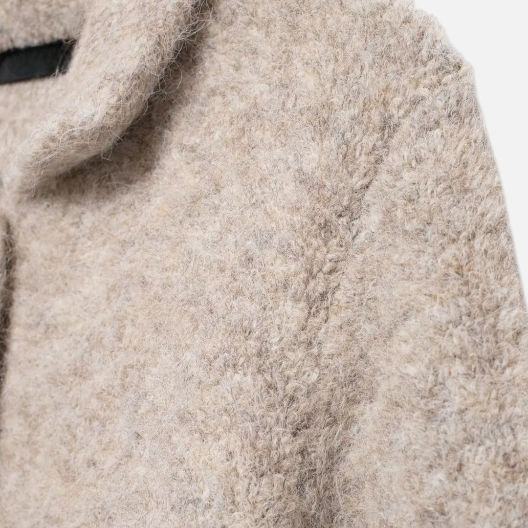 Elegante Strick Cardigan mit Blüten Knöpfen für Damen