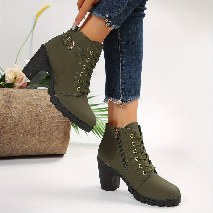 Elegante Damen Stiefeletten mit Blockabsatz - Vielseitige Ankle Boots