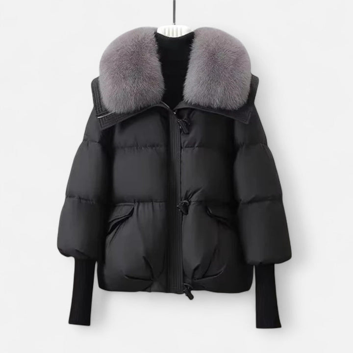 Elegante Winterjacke mit Fellkragen und Daunenfüllung für Damen
