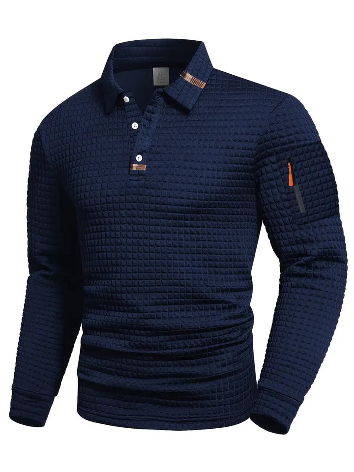 Strukturiertes Herren Poloshirt mit modernem Design