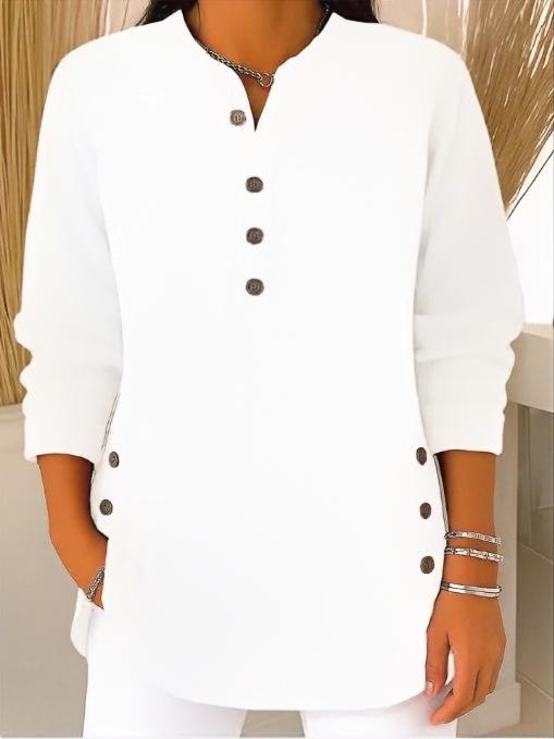 Eleganter Damen Strickpullover mit Knopfleiste - Weich und Feminin