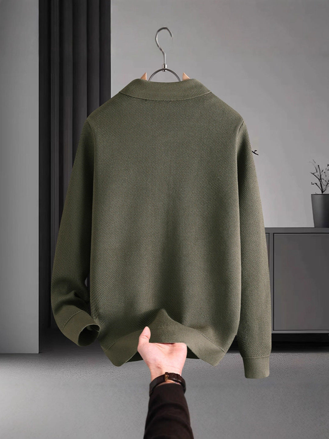 Warme Herren Strickjacke - Dick Gestrickt und Windresistent für Herbst und Winter