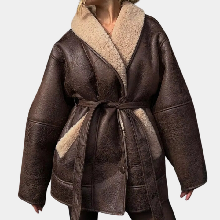 Modische Jacke mit Gürtel für Damen