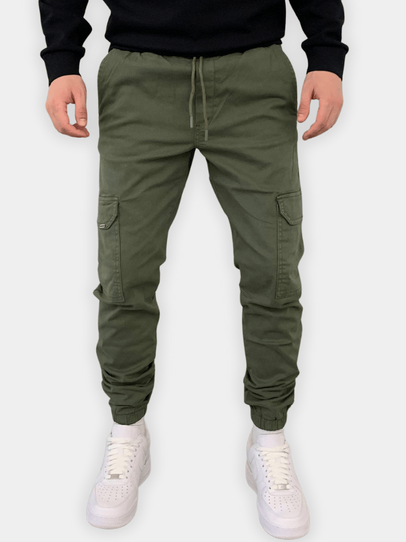 Herren Cargo Jogginghose mit elastischem Bund - Streetstyle Baumwollmischung